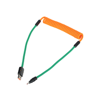 Venta al por mayor de aluminio Shell Super rápido USB a tipo C cargador de resorte retráctil Cable de datos compatible con Android