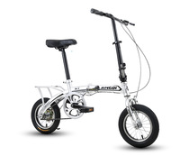 Vélo de montagne pliable motorisé à vitesse unique, ultra-léger, portable, pour adulte, avec frein à disque, en acier, 12 pouces, vente en gros