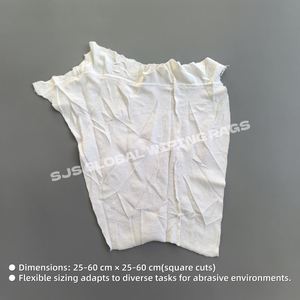 Trapos de algodón blanco reutilizados de 10 kg para uso industrial, trapos de algodón blanco para mecánicos, trapos de lana para limpieza - Product Image 3