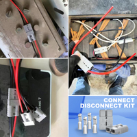 Connecteur d'alimentation de batterie à connexion rapide 600v résistant à la chaleur 2 broches 175A connecteur de batterie à courant élevé pour fil 1/0 AWG