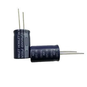 Howlet capacitor eletrolítico de alumínio, alta fiabilidade, 400v, 100uf, 450v, 100uf, oem, fabricante