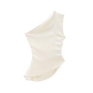 SHENZHU Donna 2025 Estate Nuova Moda Top a Canotta con Decorazioni Plissettate Vintage Senza Schienale Senza Maniche Camisole Chic - Product Image 3