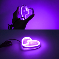 Lumières de fenêtre à LED pour voiture Lumières de décoration intérieure Lumières d'ambiance en forme de cœur lumineux Câblage USB Modification de voiture Décoration de voiture au néon