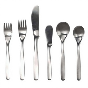 Ensemble de couverts en acier inoxydable avec manches en céramique, couteau, fourchette, cuillère, vaisselle de table pour restaurant, hôtel, mariage, service de traiteur - Product Image 4