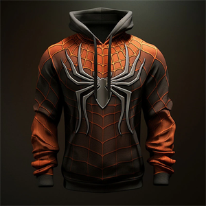 Fitspi Araignée Sweats Hommes 3d Araignée Imprimer Automne Cosplay Motif Surdimensionné À Capuche Hip Hop Tendance Harajuku Streetwear - Product Image 2