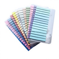 Onglets d'indexation transparents en PET dégradé, blocs-notes adhésifs, bandes numérotées autocollantes pour la marquage de livres, le bureau, l'école, l'étude