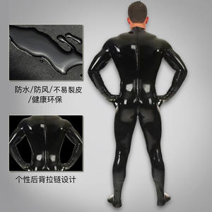 Vente en Gros Bodys Catsuits Zentai <span class=keywords><strong>Homme</strong></span> <span class=keywords><strong>Latex</strong></span> Brillant Sexy Justaucorps Combi-Shorts Entiers Brillants pour Adultes Vêtements de Soirée Fermeture Éclair au Dos Grande Taille - Product Image 4