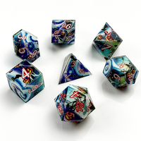 Juego de 7 dados acrílicos con forma de calabaza, dados de borde afilado con números de contorno blanco y rojo para juegos de mesa DND de Halloween, venta al por mayor con MOQ bajo