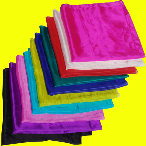 6 шт./лот 30*30 см цветной шелковый шарф, волшебные трюки, обучение и образование, волшебный шелк для крупного плана, Волшебный реквизит