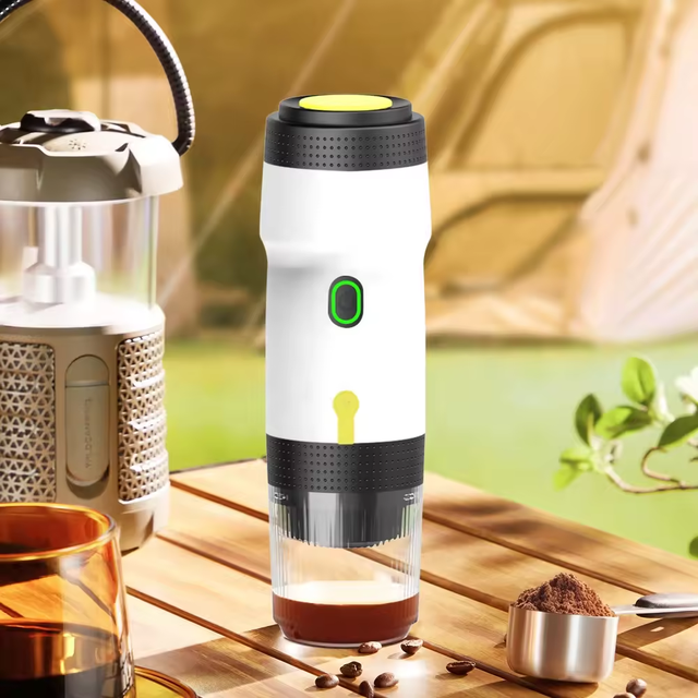 20Bar Electric Travel Espresso Machine Heat Function Portable Coffee Machine Powder Small Large Capsule Compatible Coffee Maker