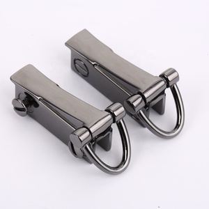 Sang trọng Gunmetal bên kẹp D Vòng khóa | thân thiện với môi không may kim loại End <span class=keywords><strong>clip</strong></span> cho Ví dây đeo và vải ốc vít - Product Image 5