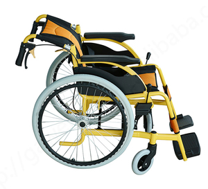 เก้าอี้รถเข็นอลูมิเนียมแบบแมนนวลพับได้น้ำหนักเบานั่งสบาย - Product Image 5