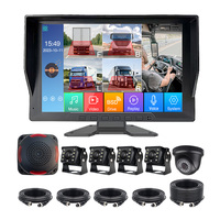 10.1 inç IPS 5 Kanallı Dokunmatik Ekranlı Su Geçirmez AHD BSD AI Kamyon İzleme Sesli Alarm Sistemi Otobüs DVR Kaydedici