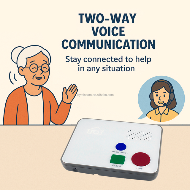 Wireless Long Range 4G LTE Caregiver Pager | Long-distance Hands-free Voice Intercom | Hospital Nursing Home Use Elderly |