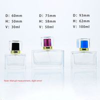 Flacon de parfum personnalisé, flacon de parfum arabe, 30 ml, 50 ml, 100 ml, flacons de parfum en verre vides en gros avec boîte
