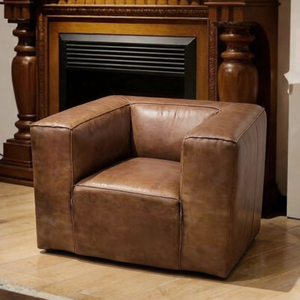 Sofá Vintage de Cuero Auténtico de Alta Calidad, Juego de Sofás para el Hogar, Sala de Estar de Lujo, Sofá Retro de Cuero Genuino con Textura de Nube - Product Image 4