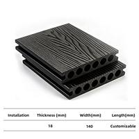 Système de bordure coordonné pour terrasse composite à âme creuse, écologique et moderne, pour allées extérieures de jardin, résistant à l'eau