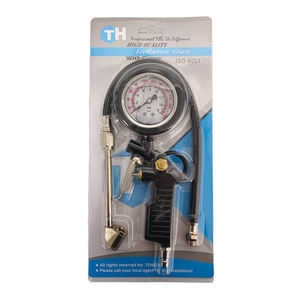 เครื่องวัดแรงดันลมยางแบบสายยาว 0-230psi หน้าปัดอนาล็อก สำหรับรถยนต์และรถจักรยานยนต์ - Product Image 3