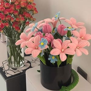 Lily Flower Pipe Cleaner Crafts DIY Crafts Artificial Lily Finished Flower Craft Gifts Twisty Stick Lily Flower - Product Image 4