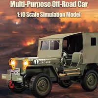Camion RC tout-terrain EPT 1:10 échelle D888 Willys, 2,4 GHz, 4 roues motrices, avec lumières