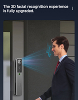 Serrure de porte intelligente Aurelysse à reconnaissance faciale 3D, déverrouillage par veine palmaire, interphone vidéo, haute sécurité pour maison, appartement, prix usine