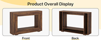 Console d'entrée style ferme avec rangement, table d'appoint industrielle pour couloir et salon