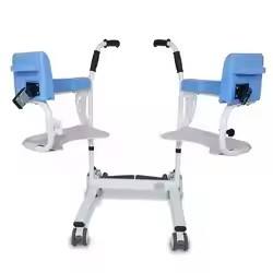 Perlengkapan terapi rehabilitasi portabel, kursi roda Transfer pasien lipat multifungsi dengan roda - Product Image 6