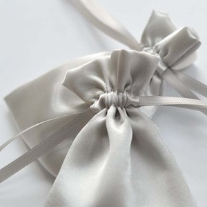 Silk Bags Wholesale Luxury Jewelry Storage Hair Packaging Dust Drawstring Custom Logo Satin Silk Bags