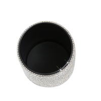 Boîte de rangement de bureau en cristal, pot cloutée de maquillage pour pinceau, pot porte-stylo en cristal