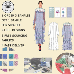 Custom ultimo Design a sbuffo <span class=keywords><strong>manica</strong></span> <span class=keywords><strong>corta</strong></span> girocollo estivo floreale di alta qualità <span class=keywords><strong>vestiti</strong></span> donne abiti <span class=keywords><strong>lunghi</strong></span> Casual - Product Image 5