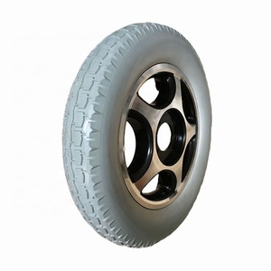 Sólido <span class=keywords><strong>de</strong></span> 330 mm <span class=keywords><strong>de</strong></span> espuma <span class=keywords><strong>de</strong></span> PU <span class=keywords><strong>silla</strong></span> <span class=keywords><strong>de</strong></span> <span class=keywords><strong>ruedas</strong></span> eléctrica rueda con <span class=keywords><strong>llanta</strong></span> <span class=keywords><strong>de</strong></span> aluminio 12 1/2x2 1/4 - Product Image 1