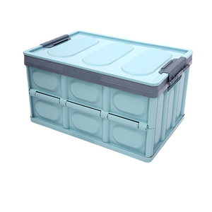 Cajas de almacenamiento de plástico cuadradas modernas de <span class=keywords><strong>28</strong></span> <span class=keywords><strong>litros</strong></span>, tapas plegables de PP para ropa, juguetes, frutas, verduras, almacenamiento de alimentos - Product Image 3