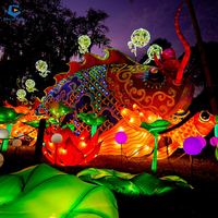 FL-45 Décoration Extérieure Soie Poisson Lanterne Festival Animal