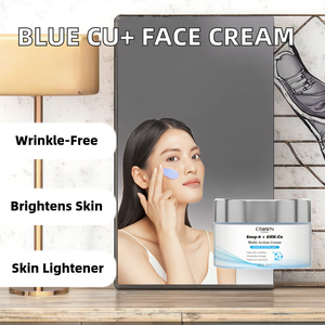 Krim Perawatan Kulit Kosmetik ODM Blue Copper Peptide Dengan GHK Cu SNAP 8 Anti Kerut Mencerahkan Perbaikan Penuaan Melembapkan - Product Image 2