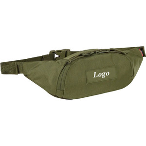 Elegante Riñonera Unisex de Moda con Logotipo Personalizado, Bolsa de Cintura/Pecho de Tela Suave Impermeable, Negra para <span class=keywords><strong>Hombre</strong></span> y Mujer - Product Image 1
