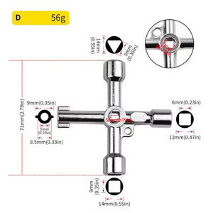 Clé triangulaire universelle multifonctionnelle à 4 voies Clé <span class=keywords><strong>de</strong></span> <span class=keywords><strong>plombier</strong></span> Clé <span class=keywords><strong>de</strong></span> <span class=keywords><strong>plombier</strong></span> triangulaire - Product Image 4