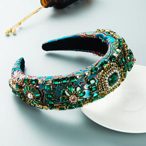 Kaimei ต่างหูห่วงเจาะรูสำหรับอุตสาหกรรมหนัก,อุปกรณ์แต่งผมงานพรอมแบบกว้างปักฟองน้ำหนาสไตล์บาร็อค - Product Image 6