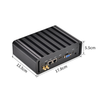 Mini PC Industrial ZOOMWIN Económico, Sin Ventilador, Doble LAN, 12V, I5 4200U/I3 4005U, X86, Win10/Linux, PC de Escritorio