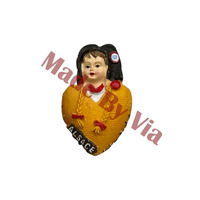 Aimant de réfrigérateur souvenir d'Alsace français personnalisé, aimant de réfrigérateur de mariage, aimant de réfrigérateur créatif 3D pour la décoration de la maison