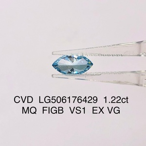 Diamants bleus de laboratoire cultivés en CVD, 1 carat, taille marquise, VS, en vrac - Product Image 4
