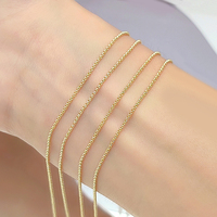 Nouvelle Chaîne Rolo Style Vintage 1,3 mm en Or Massif 14 carats (AU585) pour la Fabrication de Bracelets et Colliers – Bijoux Durables