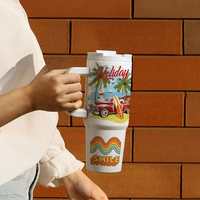 Vaso Térmico de Acero Inoxidable de 40oz (1200ml) para Sublimación, Personalizable al por Mayor, con Asa y Pajita, de la Marca PYD Life Manufacturer