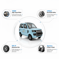 Nouvelle voiture électrique compacte à 4 roues motrices, élégante et tendance, idéale pour les trajets urbains et le shopping