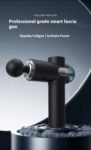 Miglior massaggiatore professionale per pistola ricaricabile personalizzato nuova pistola a quattro teste con vibrazione del corpo del tessuto profondo Mini pistola per massaggio - Product Image 2