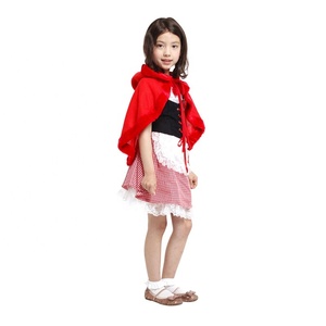 Disfraz de <span class=keywords><strong>Caperucita</strong></span> <span class=keywords><strong>Roja</strong></span> para niños de Halloween con <span class=keywords><strong>capa</strong></span> de terciopelo para niñas - Product Image 5