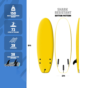 उच्च गुणवत्ता वाले 8 फीट क्लासिक लॉन्ग बोर्ड सर्फबोर्ड स्टैंड-अप पैडलेबोर्ड (सुप) सामान सफेद पीप कोर xpe Hdpe सामग्री सर्फिंग - Product Image 3