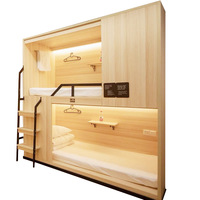 Minjun Meubles Espace Capsule Lit Superposé Entreprise Employé Université Dortoir Double Couche En Bois Massif Paquet Complet Lit Haut Bas