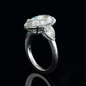 Anello di Moda con Zircone a Goccia, Elegante Gioiello di Fidanzamento per Donne, Design Moderno per Uso Quotidiano - Product Image 2