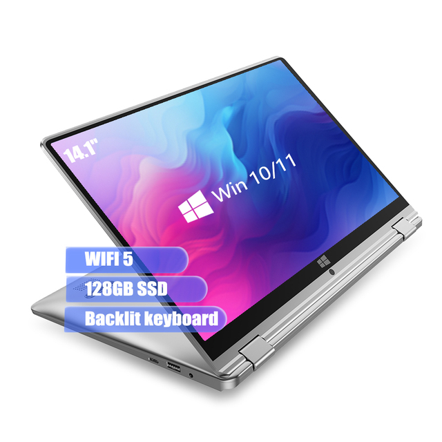 Flip Screen Computer Laptops 11.6 Inch Laptop Portable 180 Degree 8GB RAM 128GB ROM IPS CPU 2.64ghz Shenzhen Plastic
