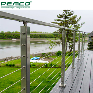 نظام درابزين من الفولاذ المقاوم للصدأ بـ 4 أو 6 أو 8 أو 10 أسلاك، درابزين كابلات أفقي داخلي للشرفات - Product Image 6